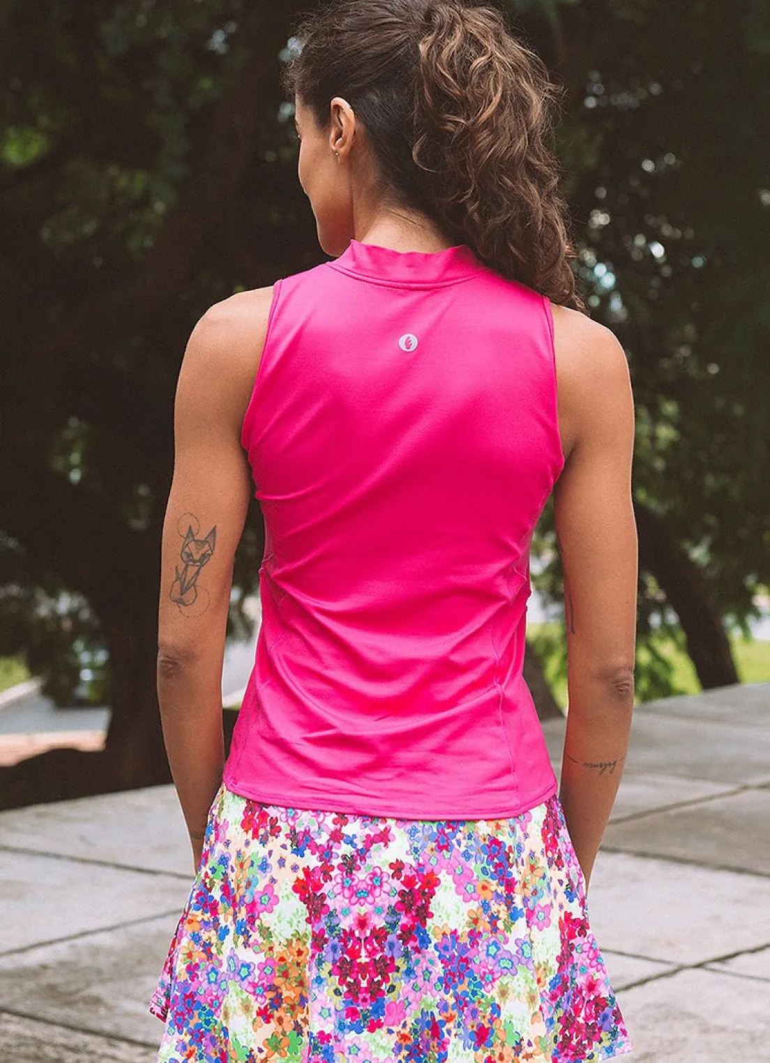 Dona Jo short sleeve shirts>Alley Mock-Neck Tank Calla