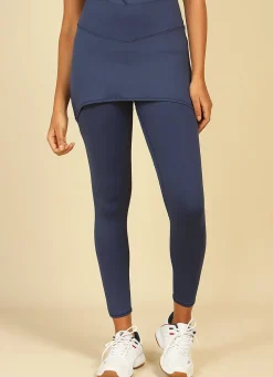 Dona Jo skirted leggings & capris|skirted leggings & capris>Comfort Skirted Legging Navy
