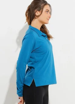 Dona Jo long sleeve shirts>Court LS Polo Blue