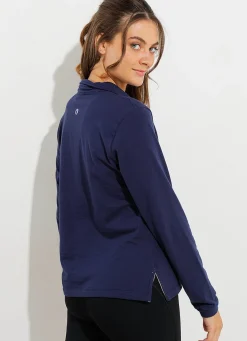 Dona Jo long sleeve shirts>Court LS Polo Navy