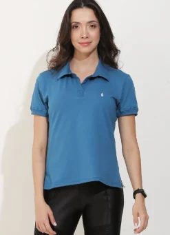 Dona Jo short sleeve shirts>Court Polo Blue