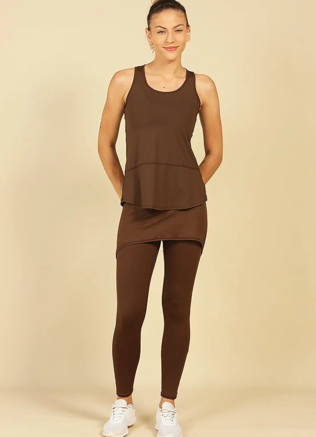 Dona Jo tank tops>Day Glow Tank UPF 50+ Cafe Torrado