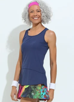 Dona Jo tank tops>Day Glow Tank Navy
