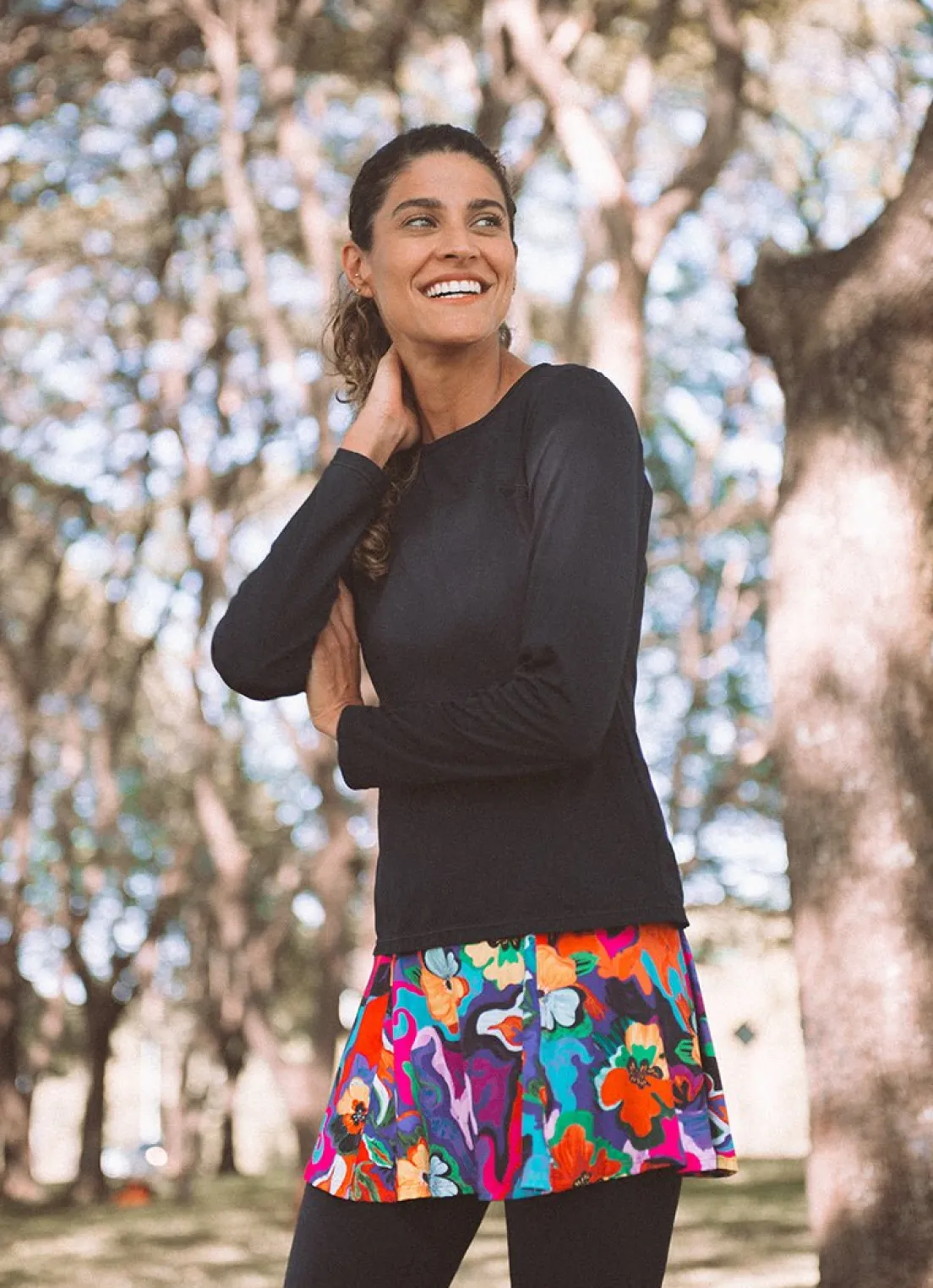 Dona Jo skirted leggings & capris|skirted leggings & capris>Love Skirted Legging Amaryllis