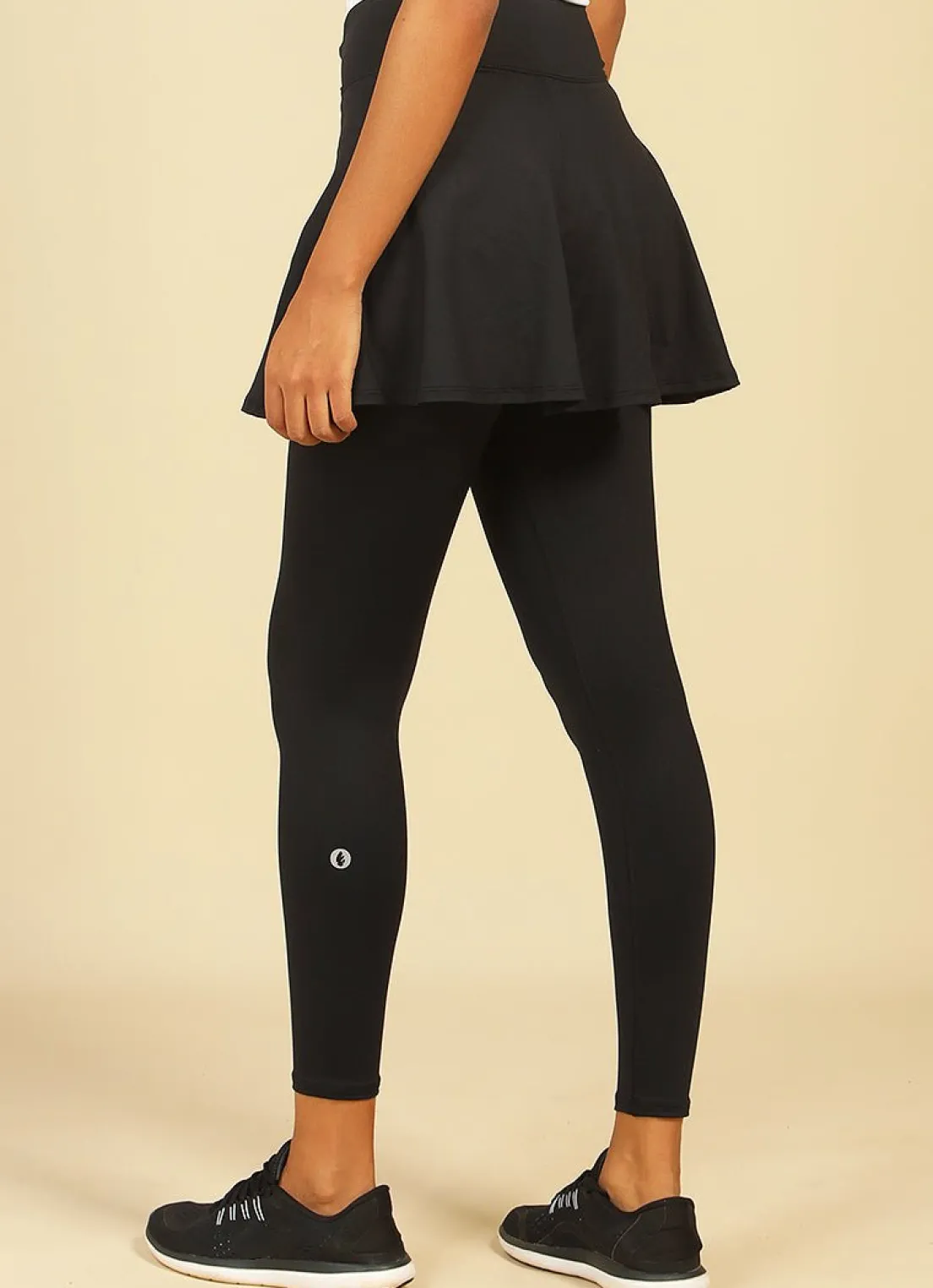 Dona Jo skirted leggings & capris|skirted leggings & capris>Love Skirted Legging Black