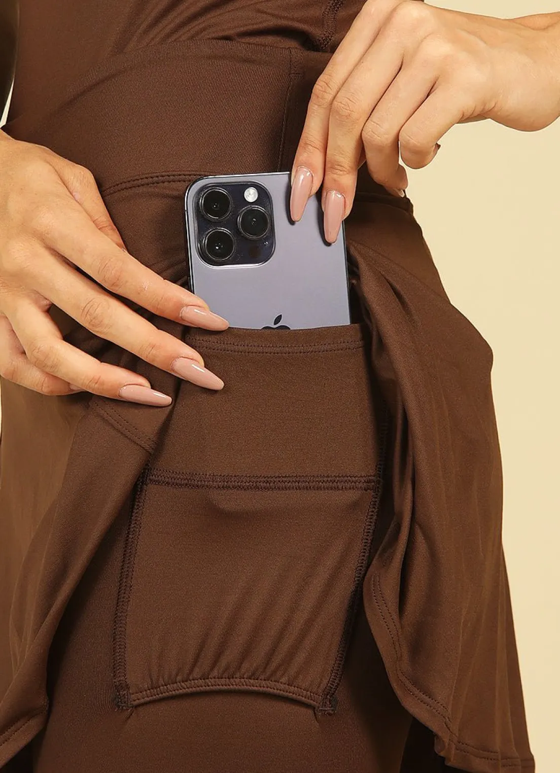 Dona Jo skirted leggings & capris|skirted leggings & capris>Love Skirted Legging Cafe Torrado
