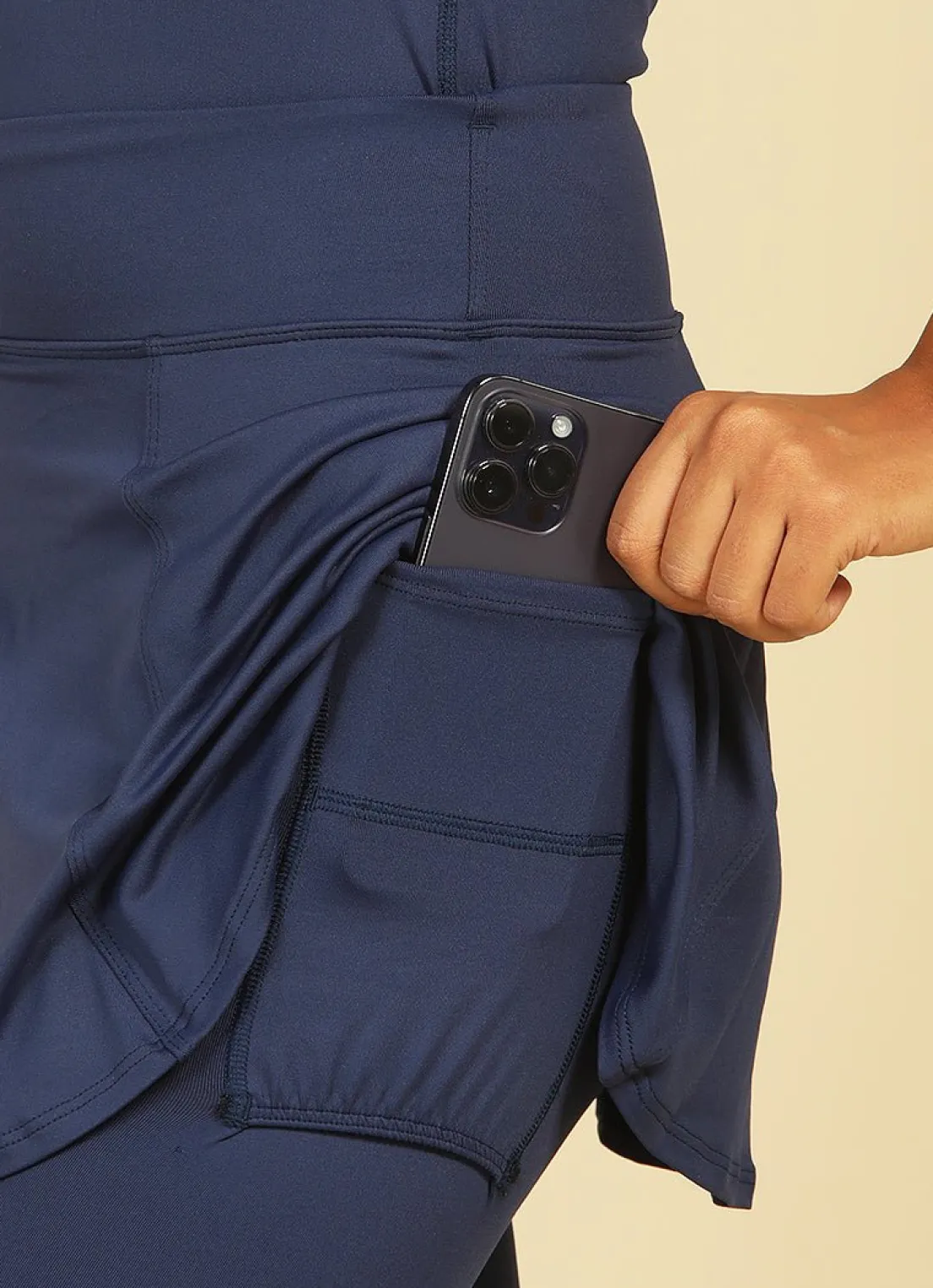 Dona Jo skirted leggings & capris|skirted leggings & capris>Love Skirted Legging Navy