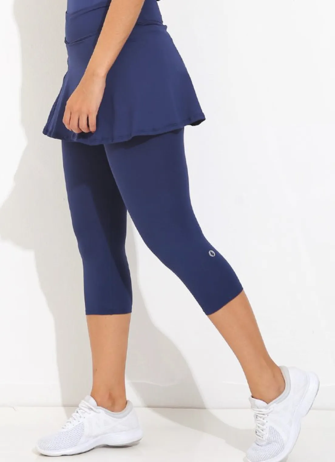 Dona Jo skirted leggings & capris|skirted leggings & capris>Skirted Capri ECO Navy
