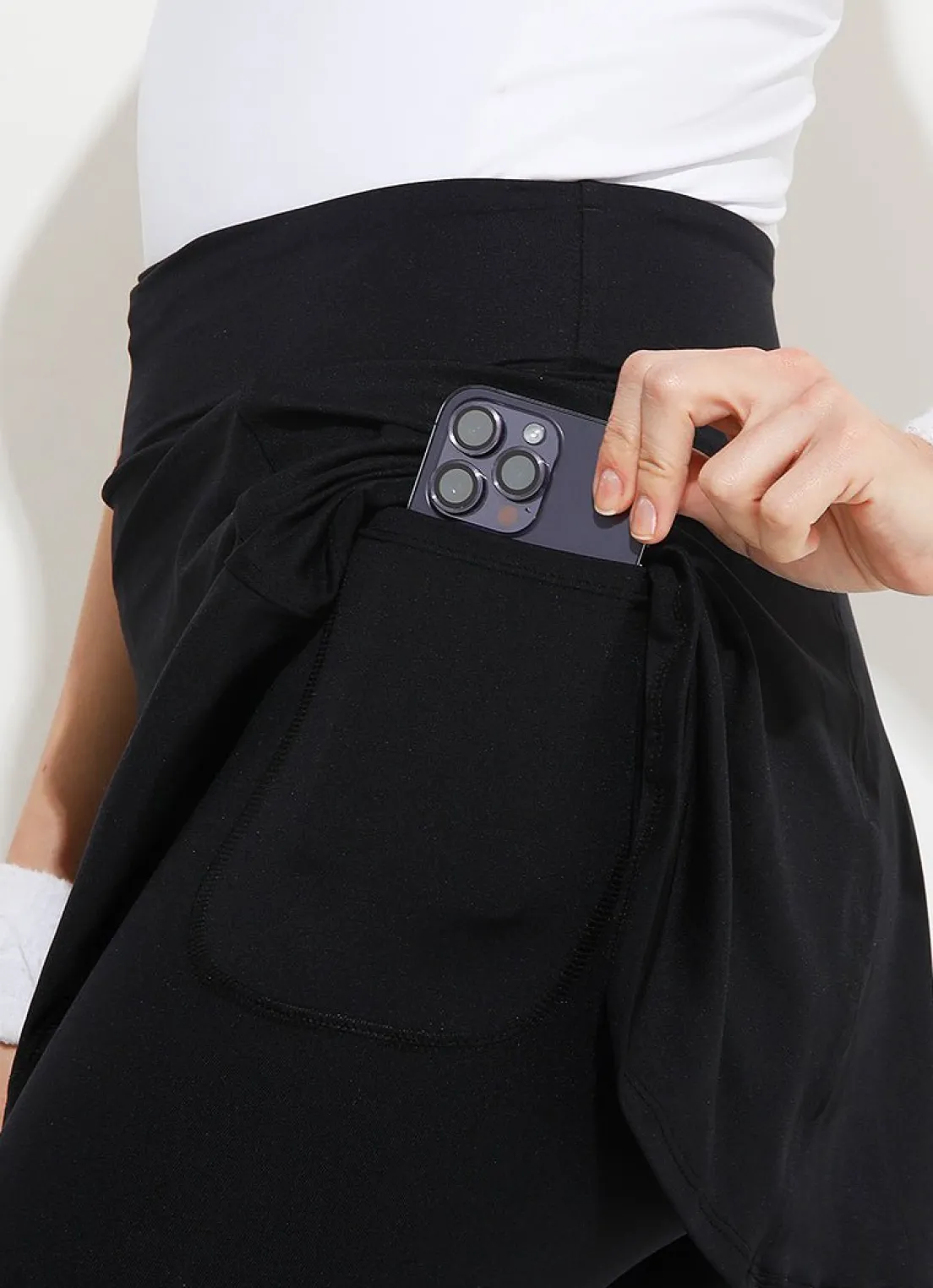 Dona Jo skirted leggings & capris|skirted leggings & capris>Skirted Legging Black