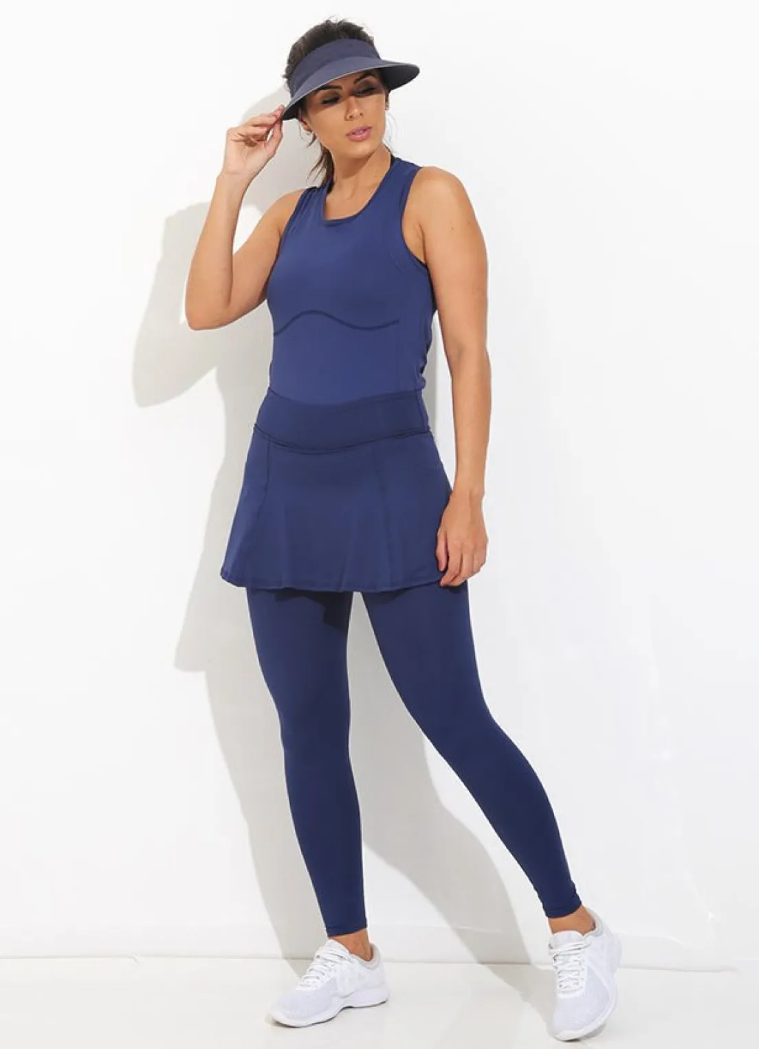 Dona Jo skirted leggings & capris|skirted leggings & capris>Skirted Legging ECO Navy