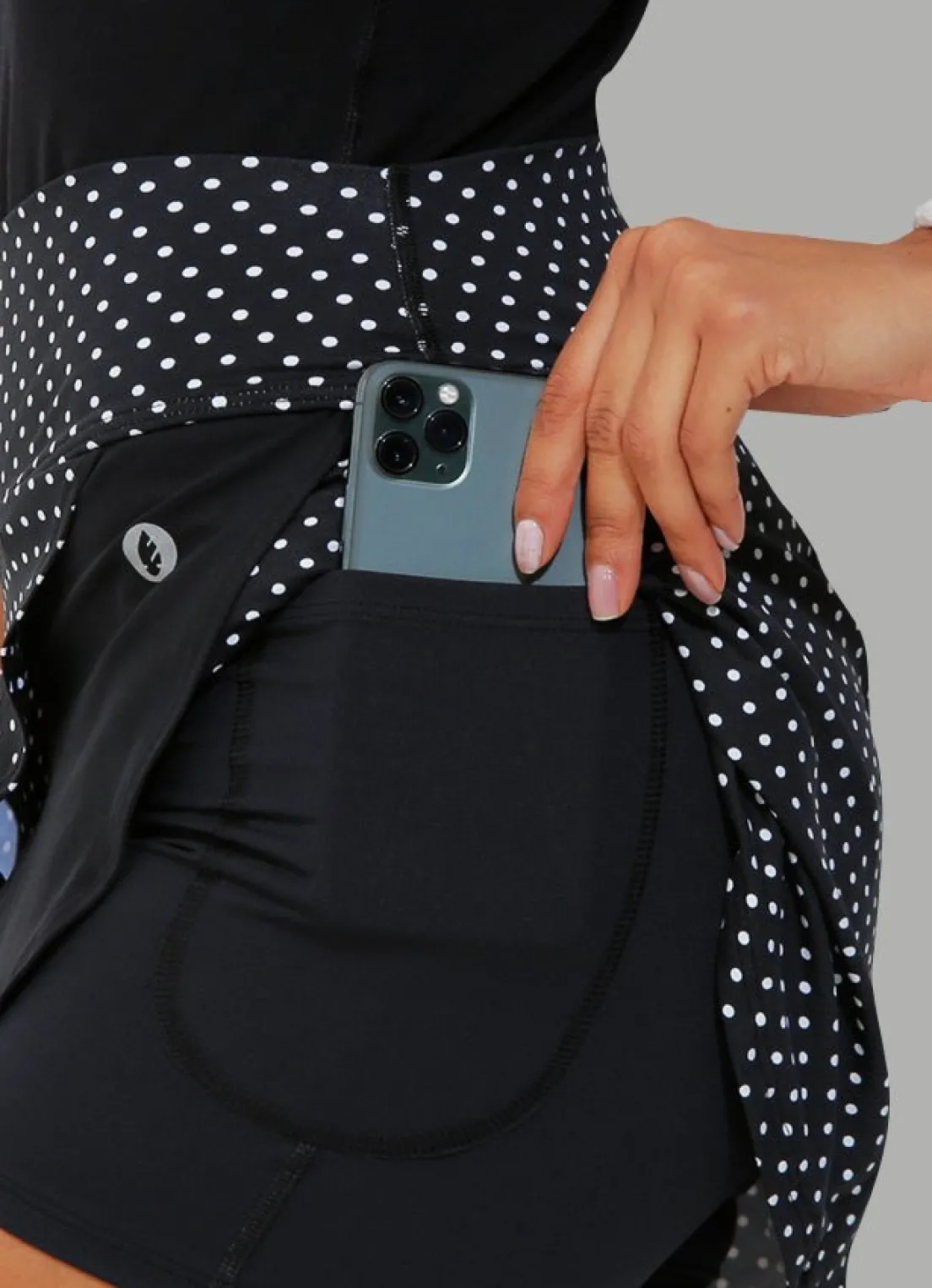Dona Jo Dresses|skirts>Spin Skirt / Skort 14.5 Black Polka Dot/blk