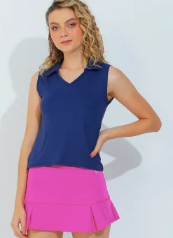 Dona Jo tank tops>Sunshine Polo UPF 50+ Navy