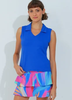Dona Jo tank tops>Sunshine Polo UPF 50+ Oceano