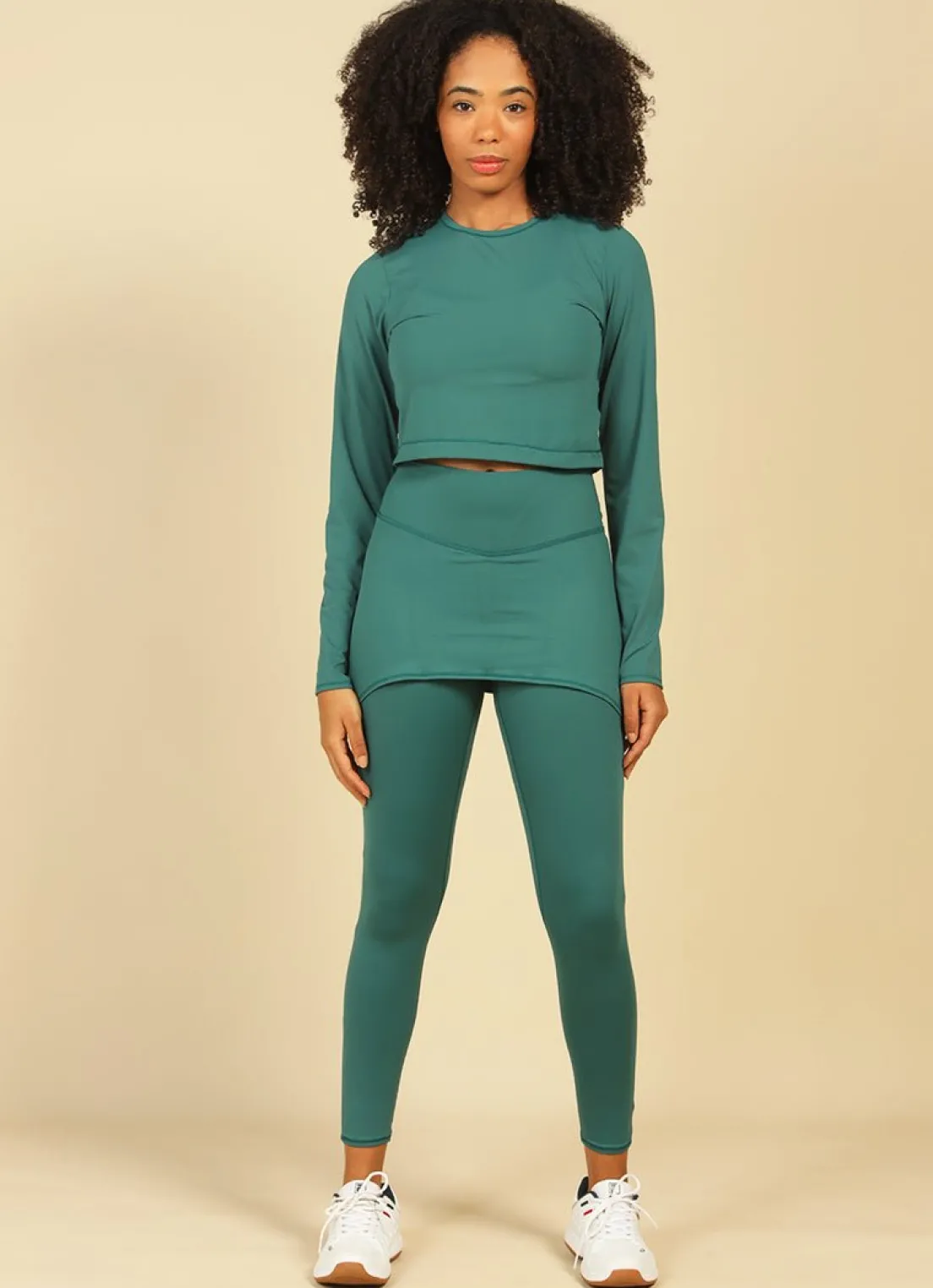 Dona Jo long sleeve shirts>UV Pro Cropped UPF 50+ Verde Real
